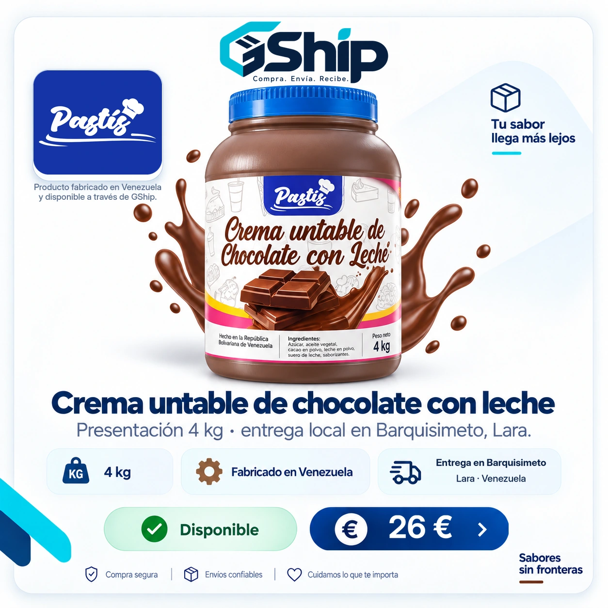 Pastis · chocolate untable · 4 kg — Pastis